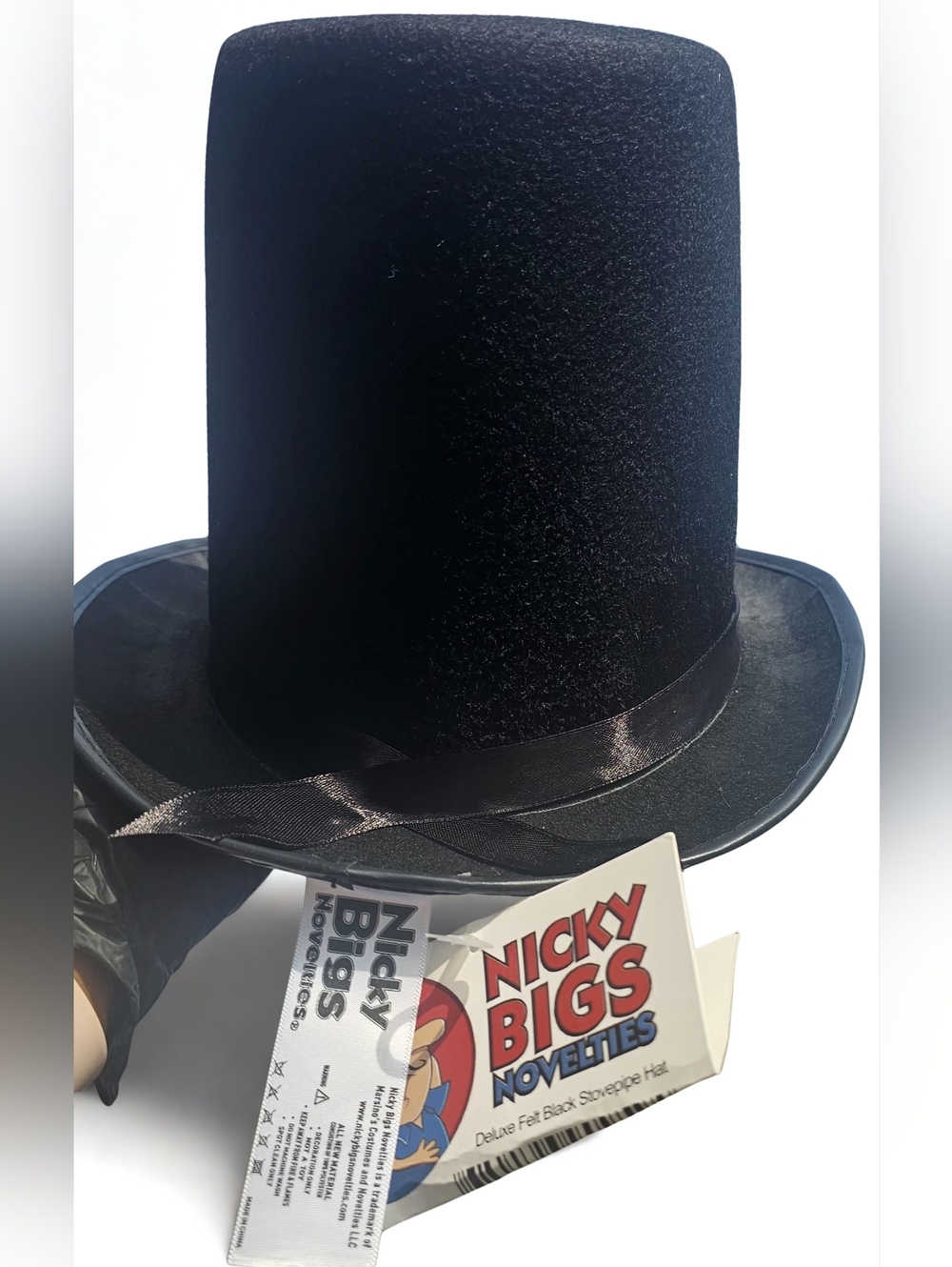 Nicky Bigs Novelties Felp Stovepipe Hat/Black/NWT